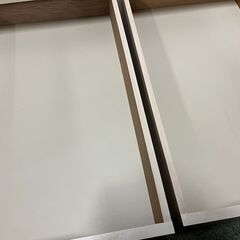 木製 2列1段 収納棚 チェスト 洋服 ベッド下収納 ホワイト 幅80cm×奥行75cm×高さ15cmの画像