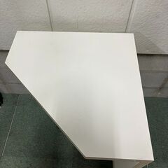 木製 花台 サイド コーナー 物置台 作業台 ホワイト 幅55cm×奥行55cm×高さ73cm の画像