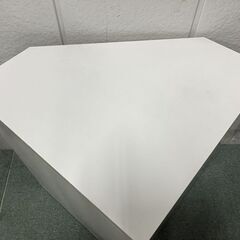 木製 花台 サイド コーナー 物置台 作業台 ホワイト 幅55cm×奥行55cm×高さ73cm の画像