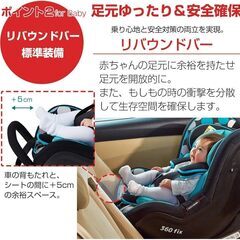 日本育児：チャイルドシート：バンビーノ360【スカンジナビアンドット・グリーン】の画像