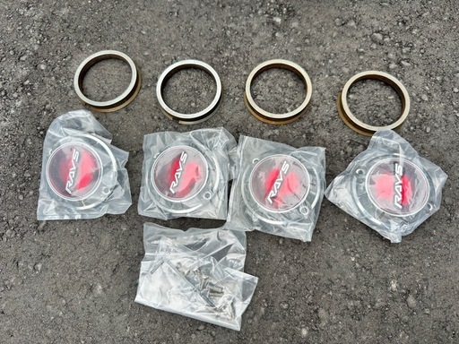 RAYS グラムライツ　57トランセンド  4本セット18×7.5J PCD100 5穴　ホイールキャップ＋ハブリング付