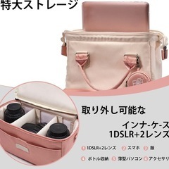 新品未使用　カメラバッグ　リュック　タブレット収納　一眼レフ　ミラーレスの画像