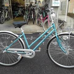 中古自転車３６２４　前後タイヤ新品！　２７インチ　３段ギヤ　オー...