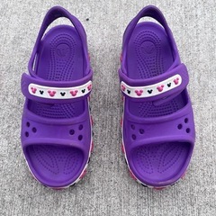 Crocs サンダル ミッキーマウス C12 キッズ パープル