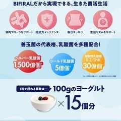 【新品】ビフィラル 乳酸菌 ビフィズス菌 酪酸菌 サプリ 4.5兆個 30日分 菌活 オリゴ糖 イヌリン ナットウキナーゼ の画像