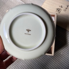 【有田焼】野菜柄の陶器皿とカップセットの画像