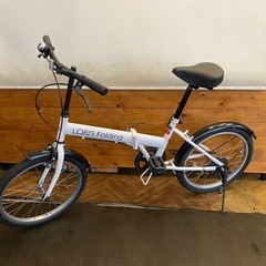 SALE！7月末まで防犯登録無料！ 20インチ折りたたみ自転車　ホワイトの画像