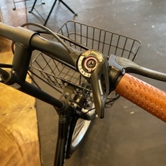 【カゴ付き】6段変速20インチ折りたたみ自転車　ブラックの画像