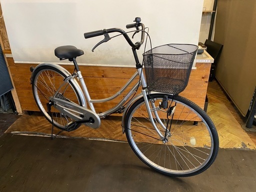 SALE！8月末まで延長！防犯登録無料！ 26インチ　ママチャリ　シルバー