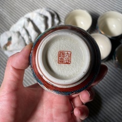 【九谷焼】急須と湯呑み5個セットの画像