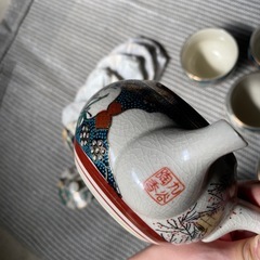 【九谷焼】急須と湯呑み5個セットの画像