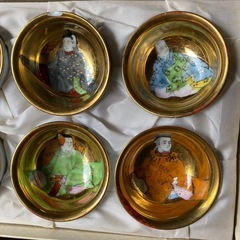 【九谷焼】日本の伝統的な絵柄の陶器杯6個セットの画像