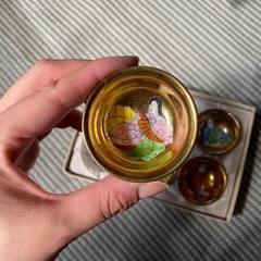 【九谷焼】日本の伝統的な絵柄の陶器杯6個セットの画像