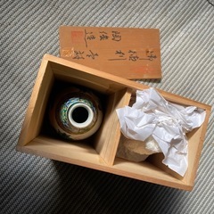 【九谷焼】花柄陶器徳利 木箱付きの画像