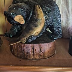 【無料】木彫り熊オブジェの画像