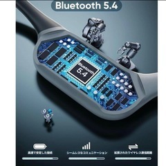 イヤホン 骨伝導 Bluetooth5.3 ワイヤレス 防水　10時間連続再生の画像
