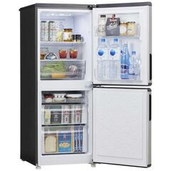 Haier 冷凍冷蔵庫 JR-XP2NF148F ステンレスブラック 右開き2ドア148L 耐熱100℃トップテーブル LED庫内灯 除菌清掃/動作確認済みの画像