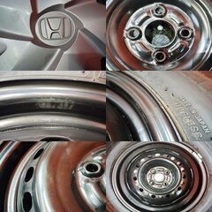 【BS BLIZZAK VRX 155/65R14】スタッドレス【ホンダ N-BOX 純正ホイール 14インチ 4.5J4HPCD100約+45】20年製 バリ溝 N-ONEにも (KTM445)の画像