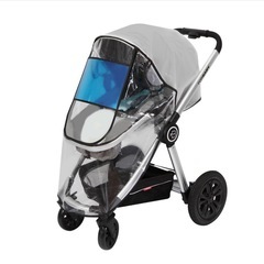 新品未使用 ベビーカー【レインカバー ジッパー】共通サイズ 透明窓付き 雨よけ 防風 防水の画像