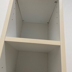 白　縦長棚　高さ調整可能の画像