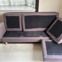 ３人掛けソファ　150センチ　茶　どんな部屋にも合うの画像