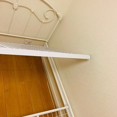 美品！白いプリンセスベッド(セミダブル)の画像