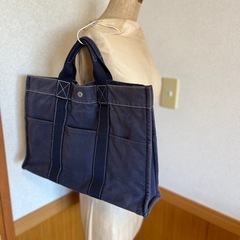 エルメス エールライントートバッグキャンバスブラック　MM　HERMES 黒　鞄の画像