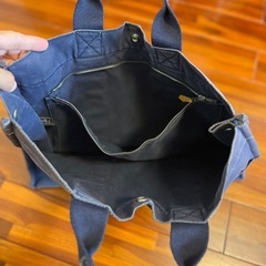 エルメス エールライントートバッグキャンバスブラック　MM　HERMES 黒　鞄の画像