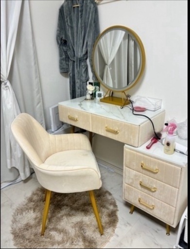 美品　ベロアドレッサー4点セット