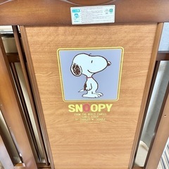 良品 キンタロー ミニ ベビーベッド ハイタイプ スヌーピー ライトオークの画像