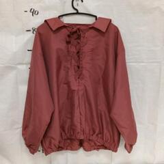 0704-205 【w closet】バッグ編み上げアウター※襟汚れありの画像