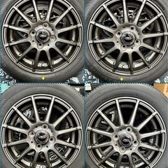 「商談中」⑩155/65R14新品タイヤ4本と中古ホイールとナット付きの画像