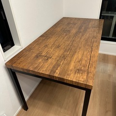 ダイニングテーブル　ブラウン　ウォルナット　木目柄　160cm 6人用