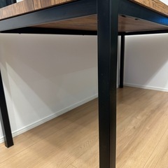 ダイニングテーブル　ブラウン　ウォルナット　木目柄　160cm 6人用の画像