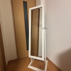 収納付き姿見　全身鏡　姿見ドレッサー