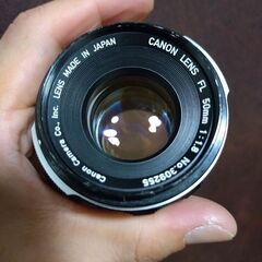 分解清掃済2　初期型　CANON LENS FL 50mm F/1.8　グルグルボケの和製ビオターの画像