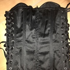 黒 コルセット ドクロ装飾付きの画像