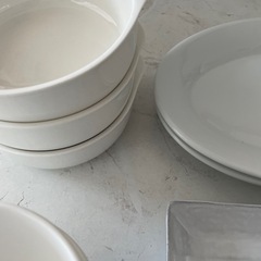食器セット ホワイト 白 シンプル まとめ売りの画像
