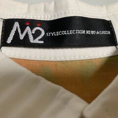 M2 タイダイシャツ メンズS 個性派 半袖 柄シャツ カラフル 夏 綿混の画像