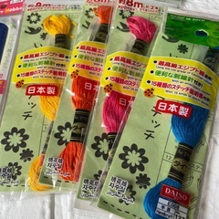 ◆ 手芸素材セット ワッペン・コードストッパー・マジックテープ・刺繍糸・デコシートの画像