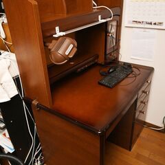 くろがねの木製学習机（上置付き）の画像