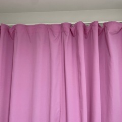 IKEA ギンストモット カーテン 2枚1組 ピンク145x220cmの画像