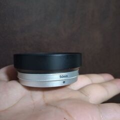 美品　canon fl50mm用　S-50 50mm メタルフード かぶせ式フードの画像
