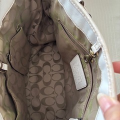 COACHストローハンドバッグの画像