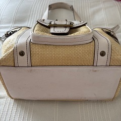COACHストローハンドバッグの画像