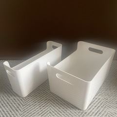ニトリ 整理バスケット(フタ付) 2setの画像