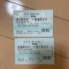 明日まで値下げ新幹線チケット11日まで有効大阪市内→福岡　福岡→大阪　特急券はついていません新幹線の画像