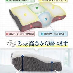 未使用 快眠研究所 低反発 メモリーフォーム枕 大きめ カバー洗濯可能 ストレートネック対策の画像