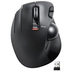 エレコム 左手用ワイヤレスマウス トラックボール ブラック M-XT4DRBKの画像