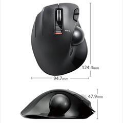 エレコム 左手用ワイヤレスマウス トラックボール ブラック M-XT4DRBKの画像